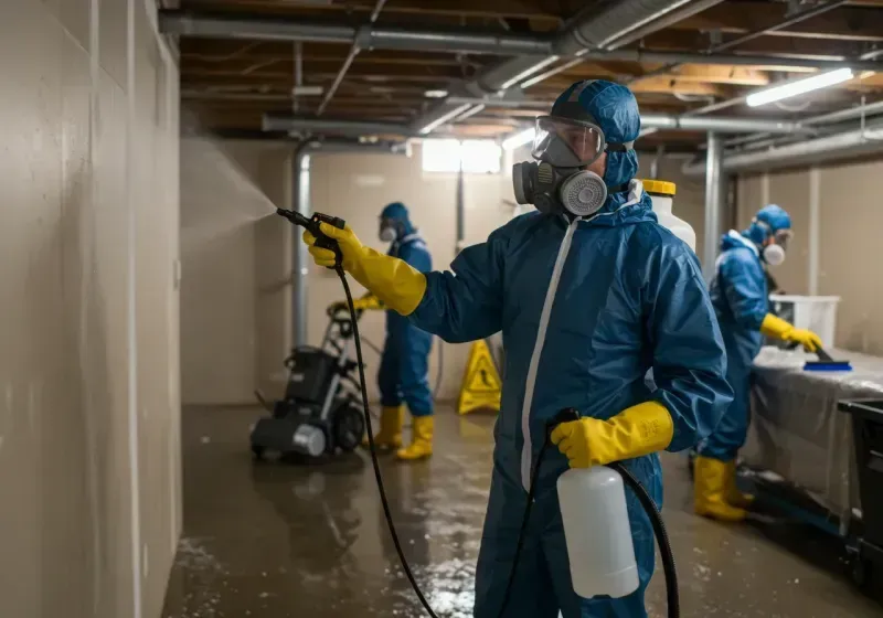 Basement Sanitization and Antimicrobial Treatment process in Florham Park, NJ